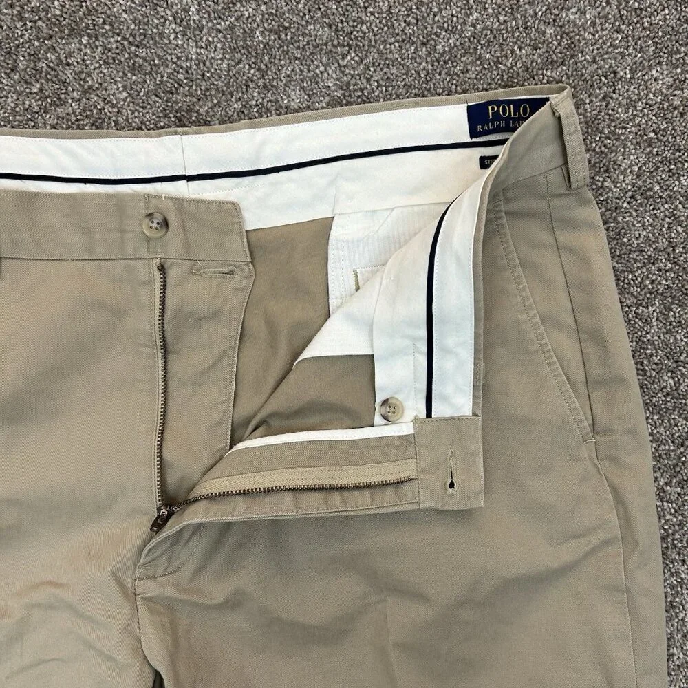 Polo Ralph Lauren Men's Stretch Classic Fit Pants Size 40 x 30 Beige Chino EUC